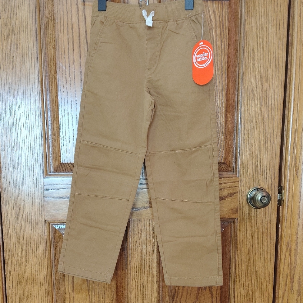 Wonder Nation Kid's Tan Woven Pants NWT 6 Husky